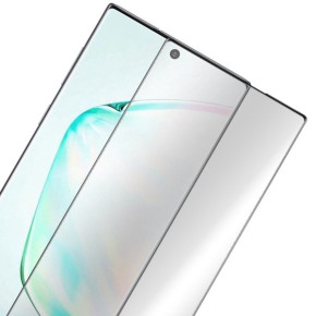 Скрийн протектор удароустойчив NANO FLEXIBLE GLASS 5D Full Screen мек за Samsung Galaxy Note 10 Plus N975F с черен кант